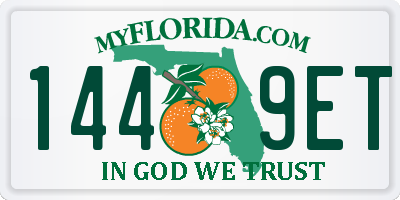 FL license plate 1449ET