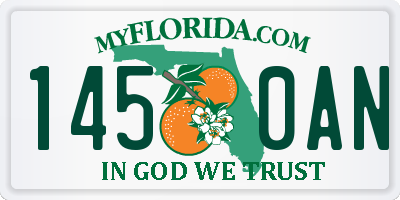 FL license plate 1450AN