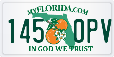 FL license plate 1450PV