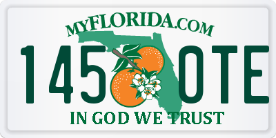 FL license plate 1450TE