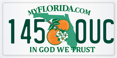 FL license plate 1450UC