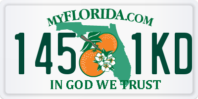 FL license plate 1451KD