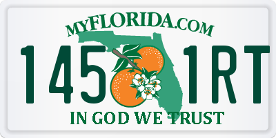 FL license plate 1451RT