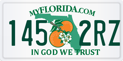 FL license plate 1452RZ