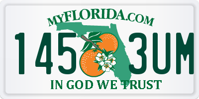 FL license plate 1453UM