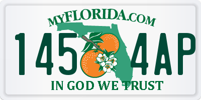 FL license plate 1454AP
