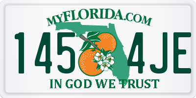 FL license plate 1454JE