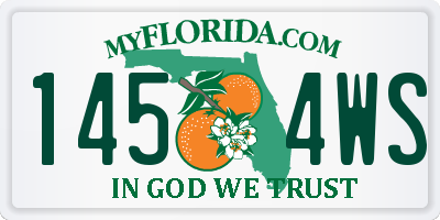 FL license plate 1454WS