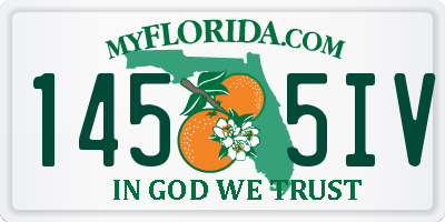 FL license plate 1455IV