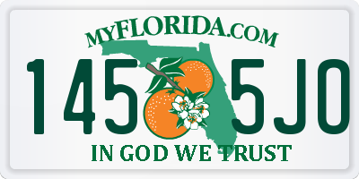 FL license plate 1455JO