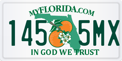 FL license plate 1455MX