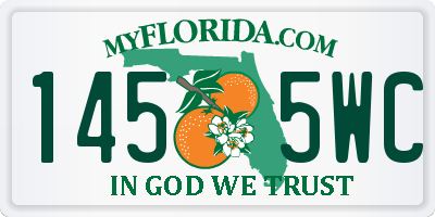 FL license plate 1455WC