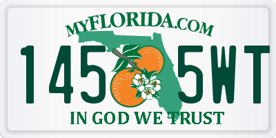 FL license plate 1455WT