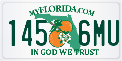 FL license plate 1456MU