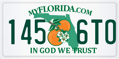 FL license plate 1456TO