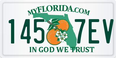 FL license plate 1457EV