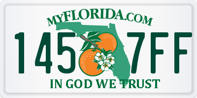 FL license plate 1457FF