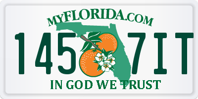 FL license plate 1457IT