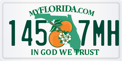 FL license plate 1457MH