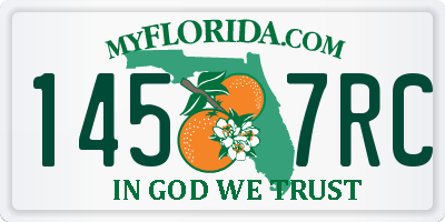 FL license plate 1457RC