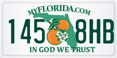 FL license plate 1458HB