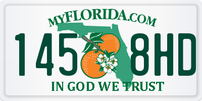 FL license plate 1458HD