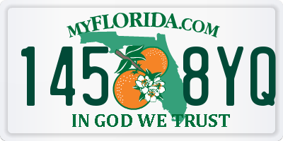 FL license plate 1458YQ