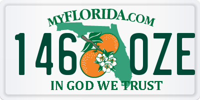 FL license plate 1460ZE