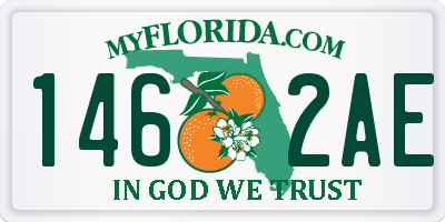 FL license plate 1462AE