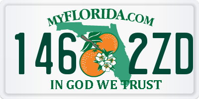 FL license plate 1462ZD