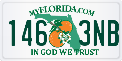 FL license plate 1463NB