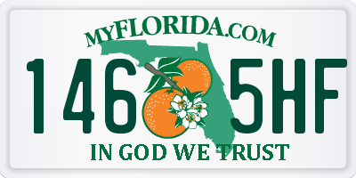 FL license plate 1465HF