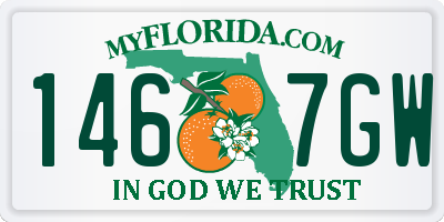 FL license plate 1467GW