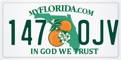 FL license plate 1470JV