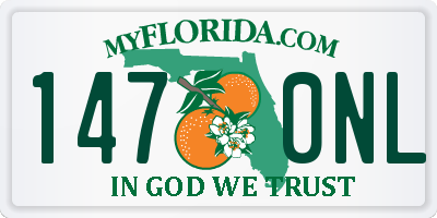 FL license plate 1470NL