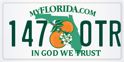 FL license plate 1470TR