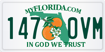 FL license plate 1470VM
