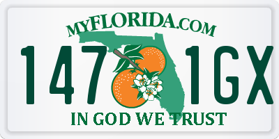 FL license plate 1471GX