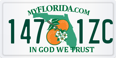 FL license plate 1471ZC