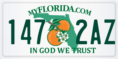 FL license plate 1472AZ