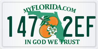FL license plate 1472EF