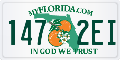 FL license plate 1472EI