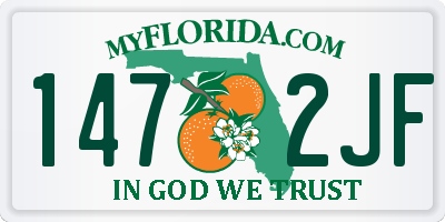 FL license plate 1472JF