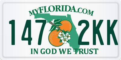 FL license plate 1472KK