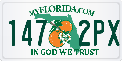 FL license plate 1472PX