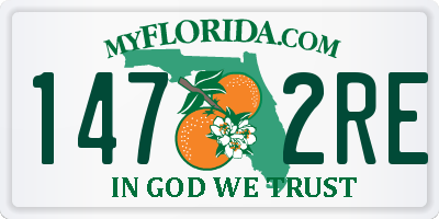 FL license plate 1472RE