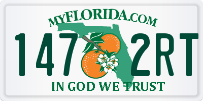 FL license plate 1472RT