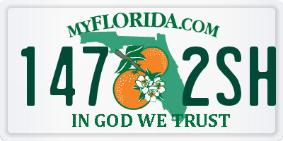 FL license plate 1472SH