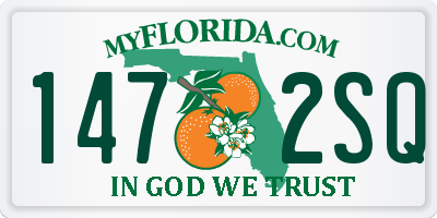FL license plate 1472SQ