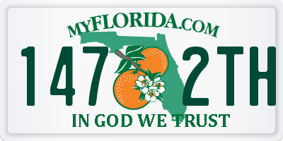 FL license plate 1472TH